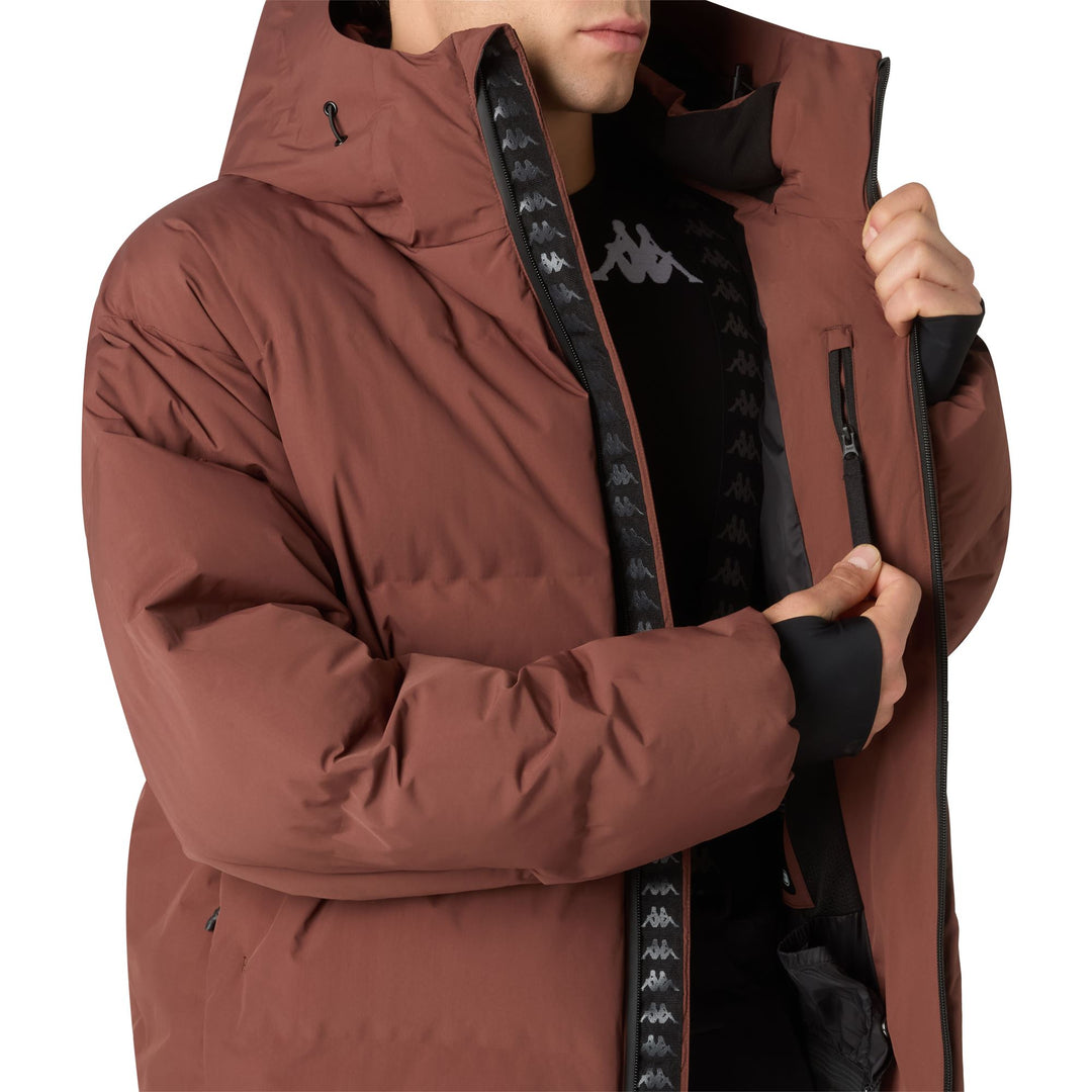 Brown Men's Insulated Regular Fit Ski Jacket with Waterproof Protection main