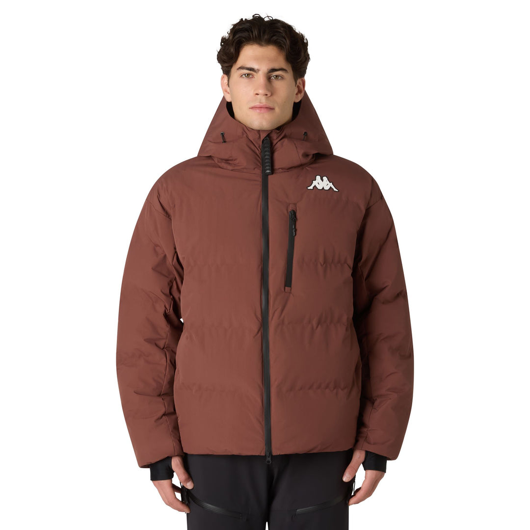 Brown Men's Insulated Regular Fit Ski Jacket with Waterproof Protection main