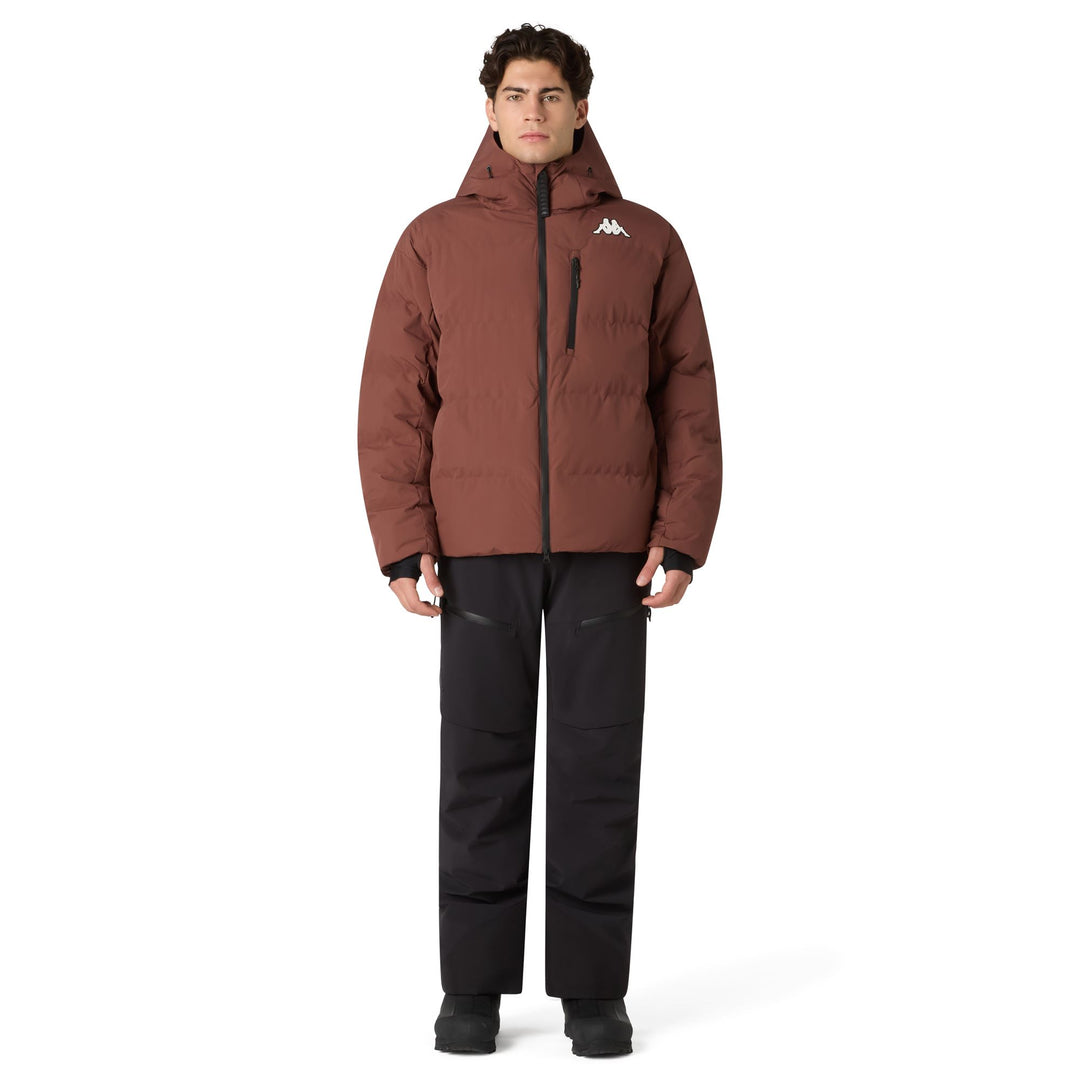 Brown Men's Insulated Regular Fit Ski Jacket with Waterproof Protection main