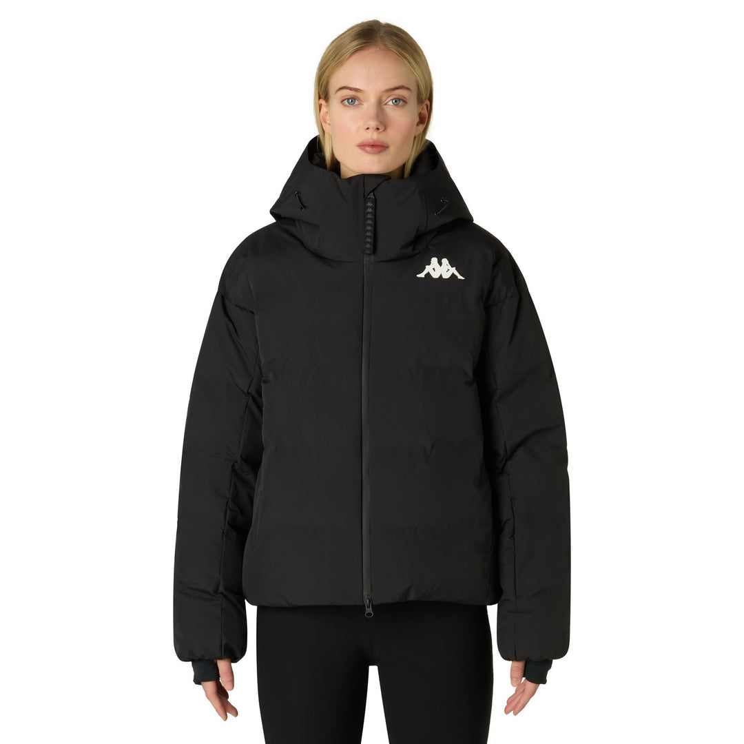 Black Women's Insulated Ski Jacket with Waterproof Protection 01