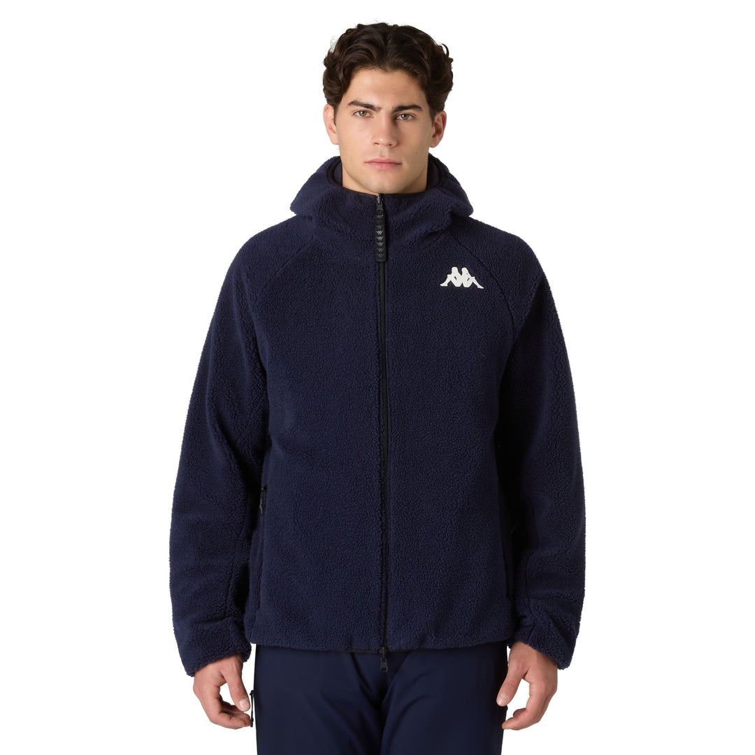 Blue Men's Functional Reversible Ski Jacket with Sherpa Fleece main