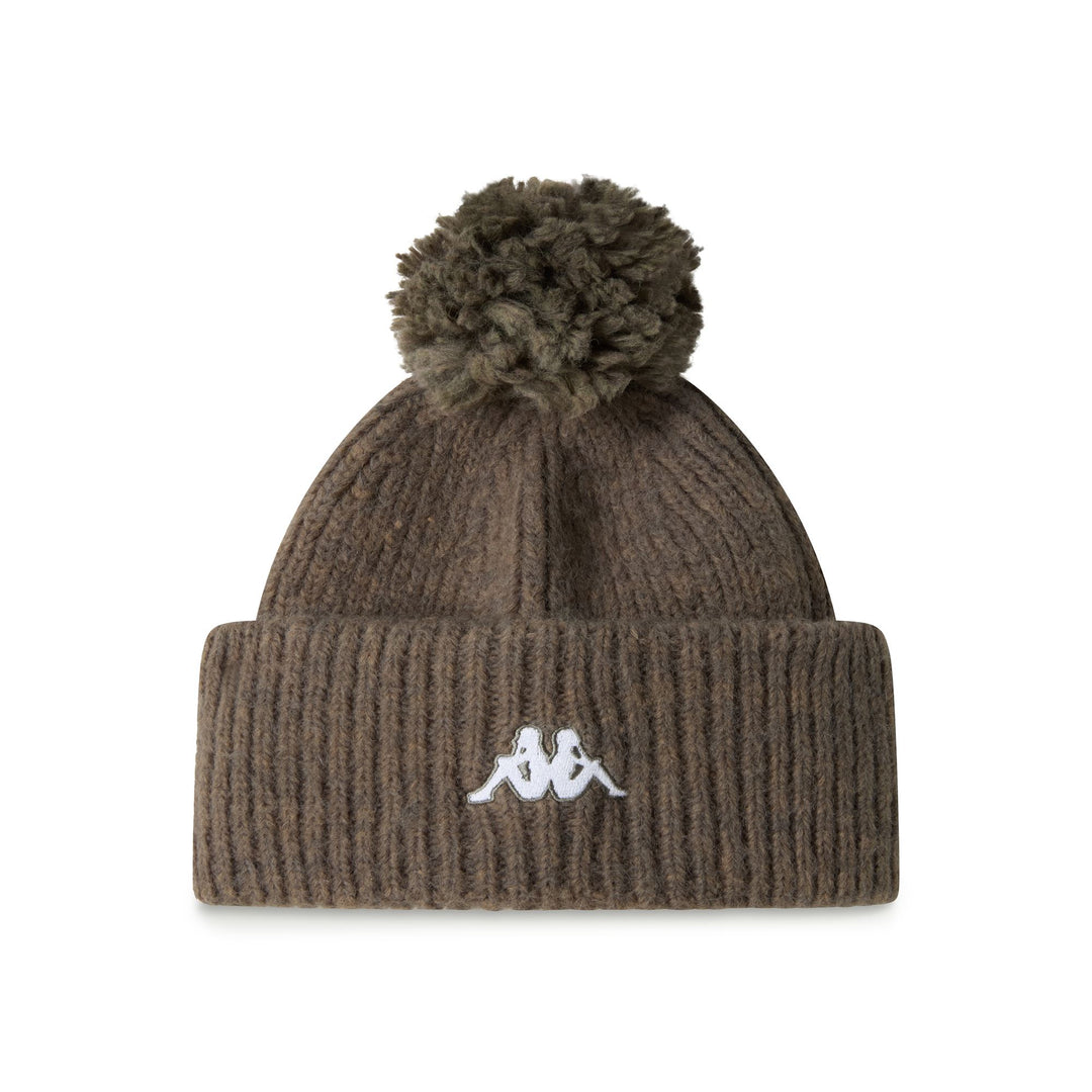 Gorro deportivo unisex verde con forro polar y estampado Pon Pon. main