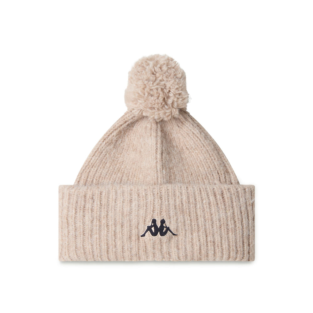 Beige Unisex Acrylic Knit Hat with Polar Lining 02