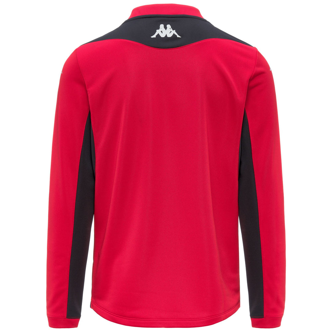 Red and Grey Men's Slim Fit Fleece Training Jumper main