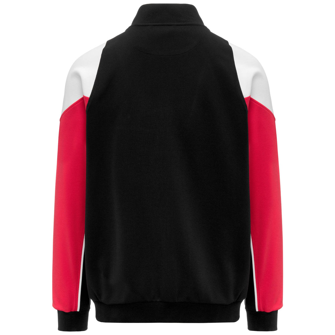 Black Men's Tunisia Football Fleece Jacket with Ribbed Cuffs main