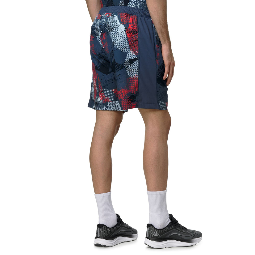 Pantaloncini da padel da uomo blu elasticizzati vestibilità regolare main
