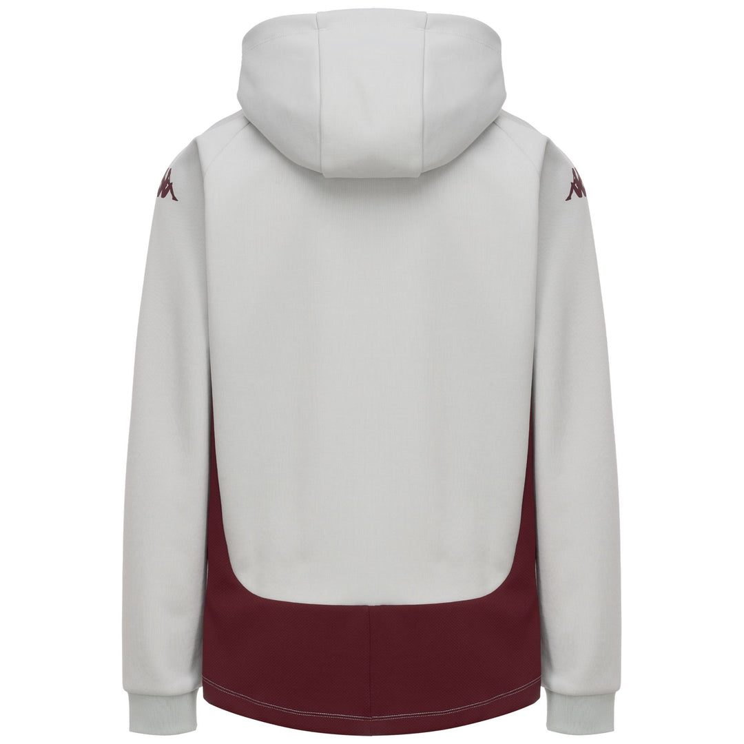 MEQUO 2 UBB - Fleece - Hoodie Full Zip - Man - Grey Dawn-Bordeaux main