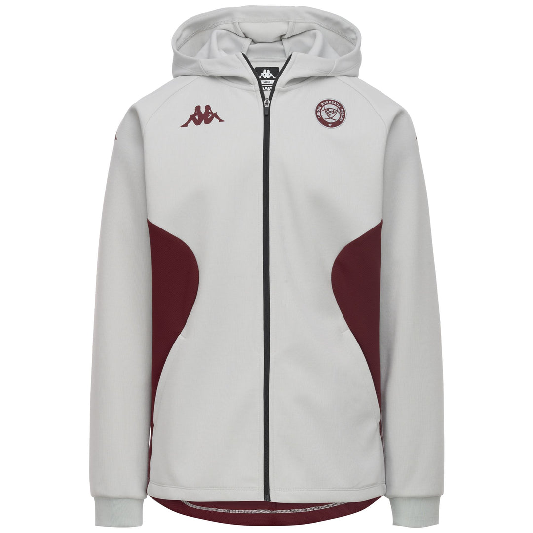 Sweat à capuche zippé fonctionnel et ajusté pour homme, gris 01