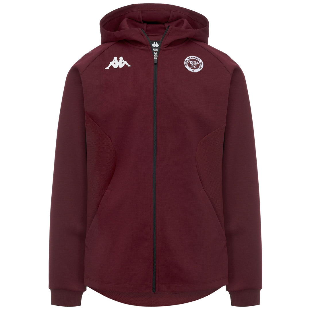 MEQUO 2 UBB - Fleece - Hoodie Full Zip - Man - Red Zinfandel 01
