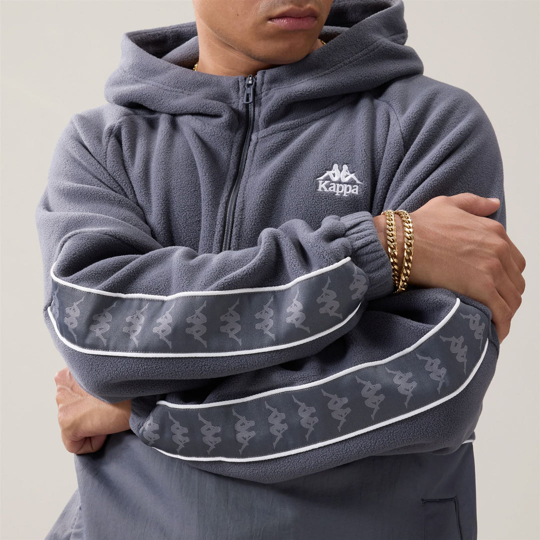 222 BANDA ORSONS - Forro polar - Sudadera con capucha - Hombre - Grey Charcoal-White Natural main