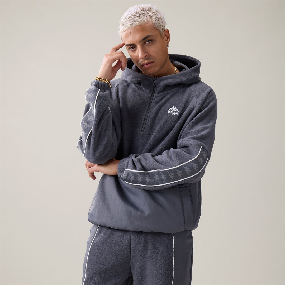 222 BANDA ORSONS - Forro polar - Sudadera con capucha - Hombre - Grey Charcoal-White Natural main