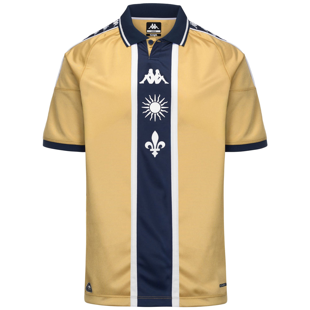 Yellow and Blue Men's FC Versailles Soccer Game Shirt 01
