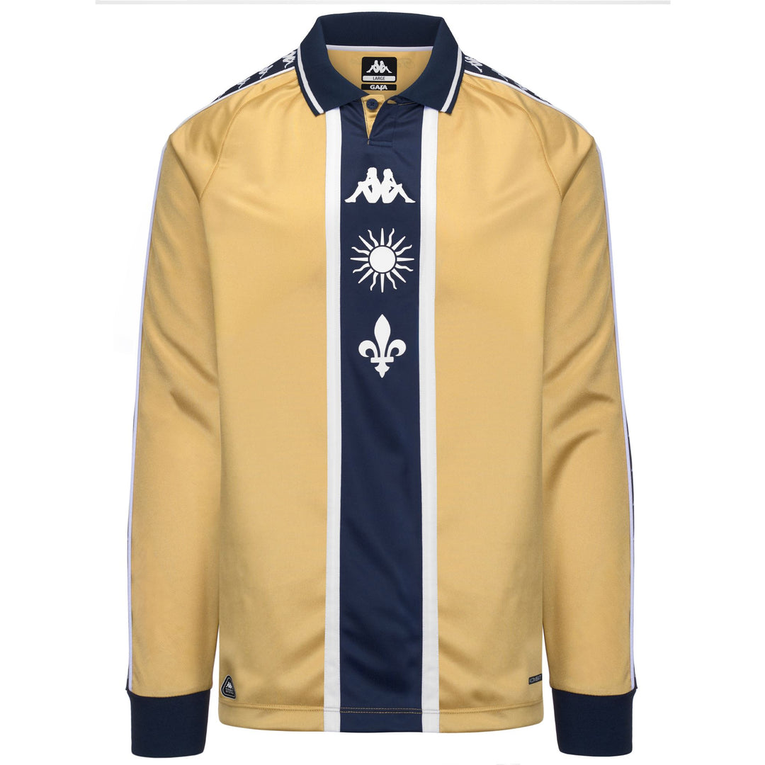 Yellow Men's FC Versailles Football Shirt in Jacquard Fabric 01