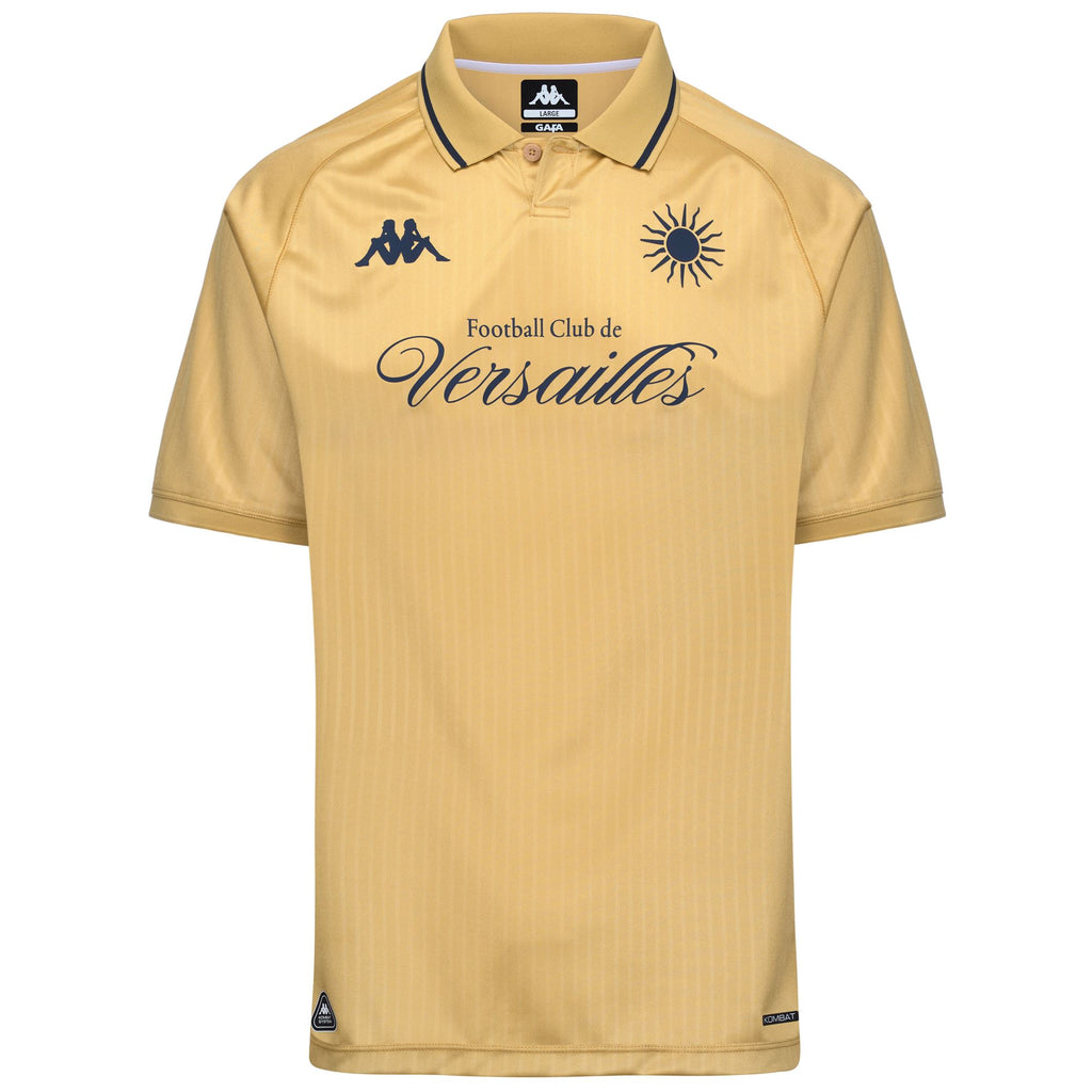 【超希少品】Kappa FC Versailles 半袖ユニフォーム XXL Yellow Men's FC Versailles Football Shirt in Jacquard Fabric | Kappa