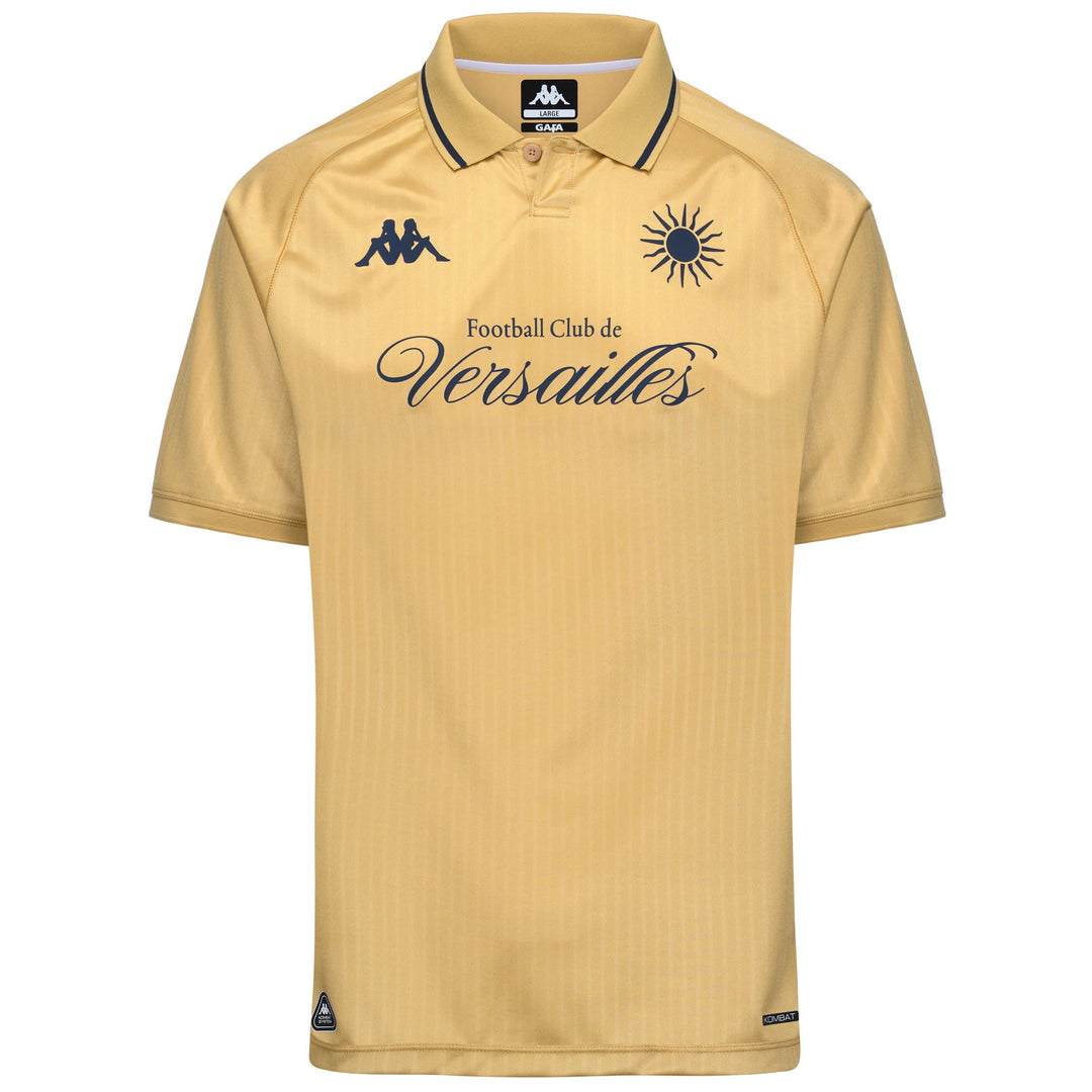 Yellow Men's FC Versailles Football Shirt in Jacquard Fabric 01