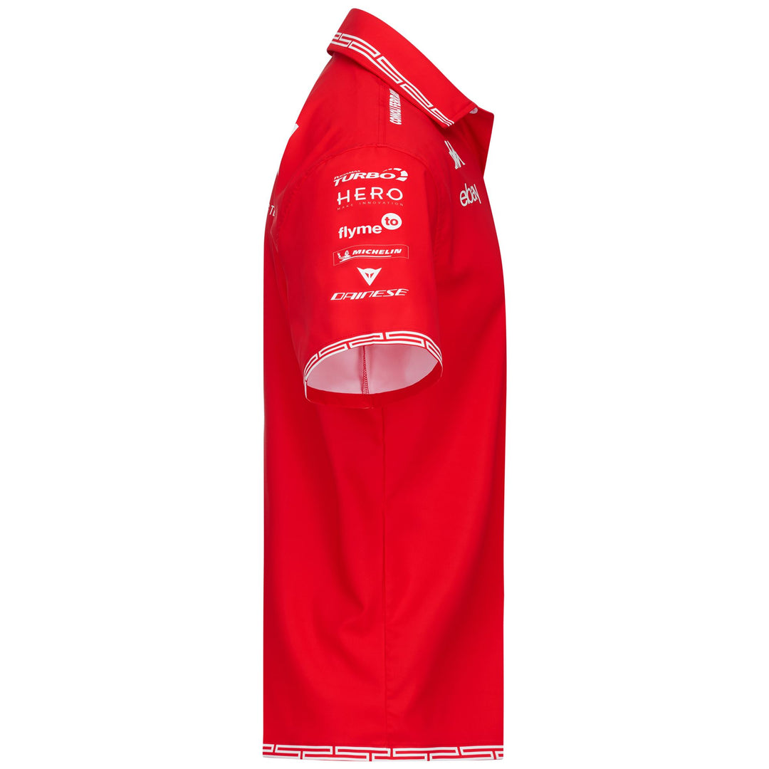 Red men's VR46 Indonesia Short Sleeve Shirt with Team Graphic main