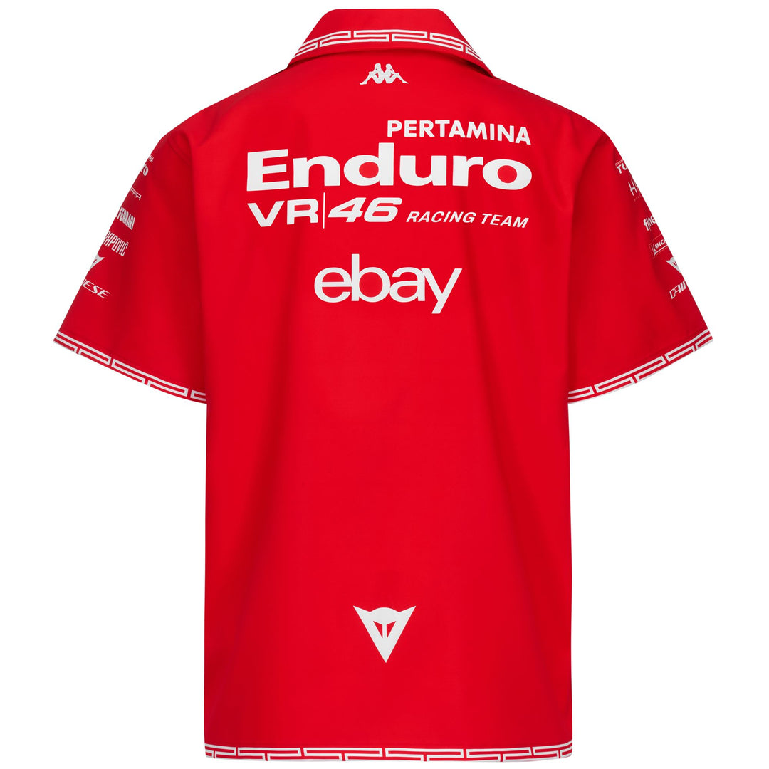 Camisa de motociclista roja de corte regular para hombre con gráfico sublimado main