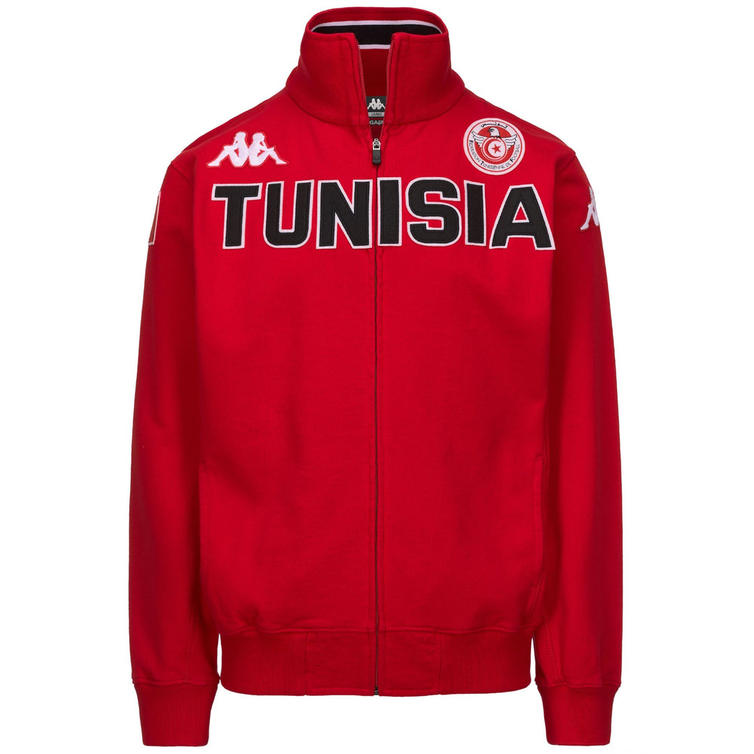 Red Men's Slim Fit Fleece Hoodie with Full Zip Opening main