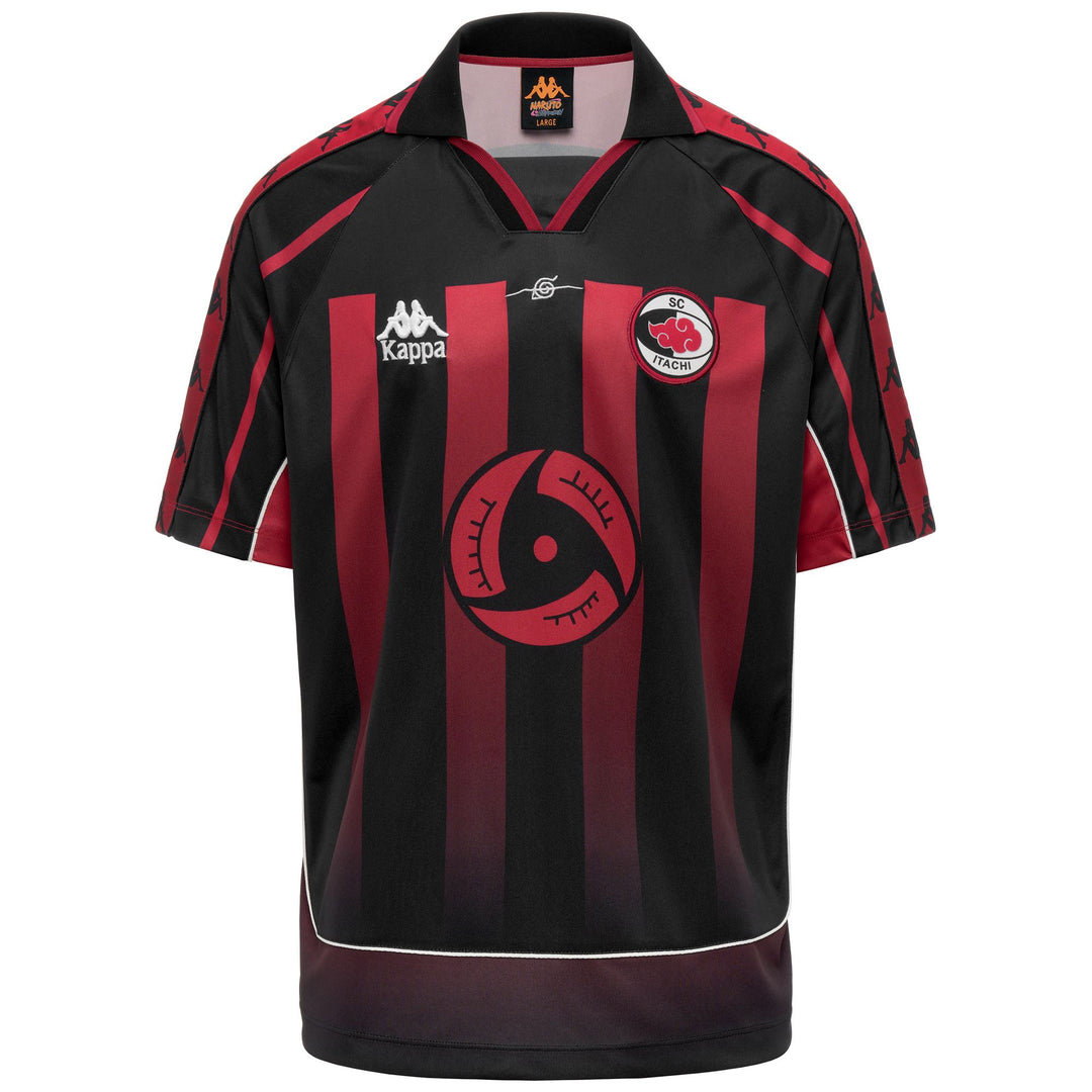 Black and Red Men's Active Jersey T-Shirt with Graphics 01