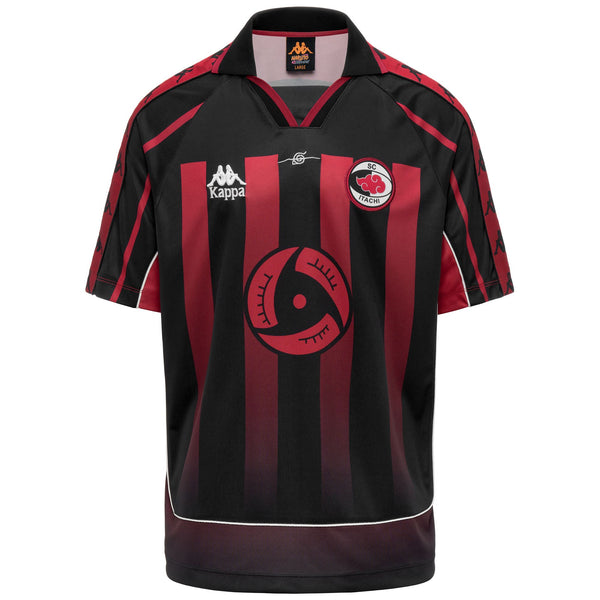 Black and Red Men's Active Jersey T-Shirt with Graphics | Kappa