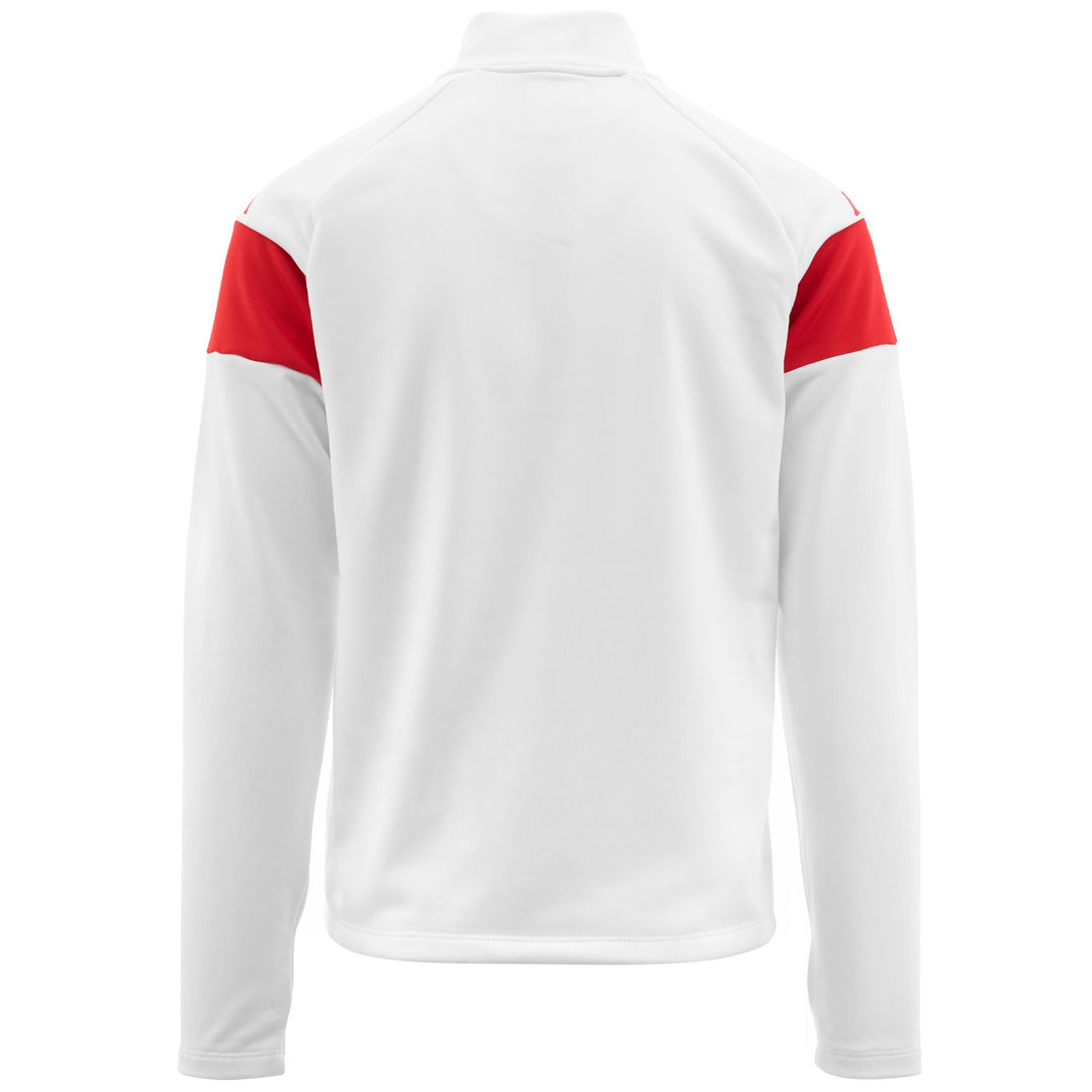 Pull polaire de football blanc pour homme, coupe ajustée, avec demi-zip main