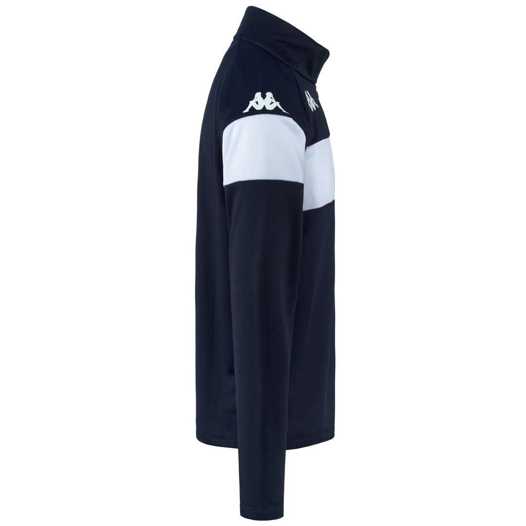 Blue Men's Slim Fit Football Fleece Jumper with Half Zip Opening main