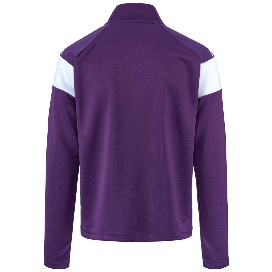 Pull d'entraînement de football violet pour homme, coupe ajustée, demi-zip main