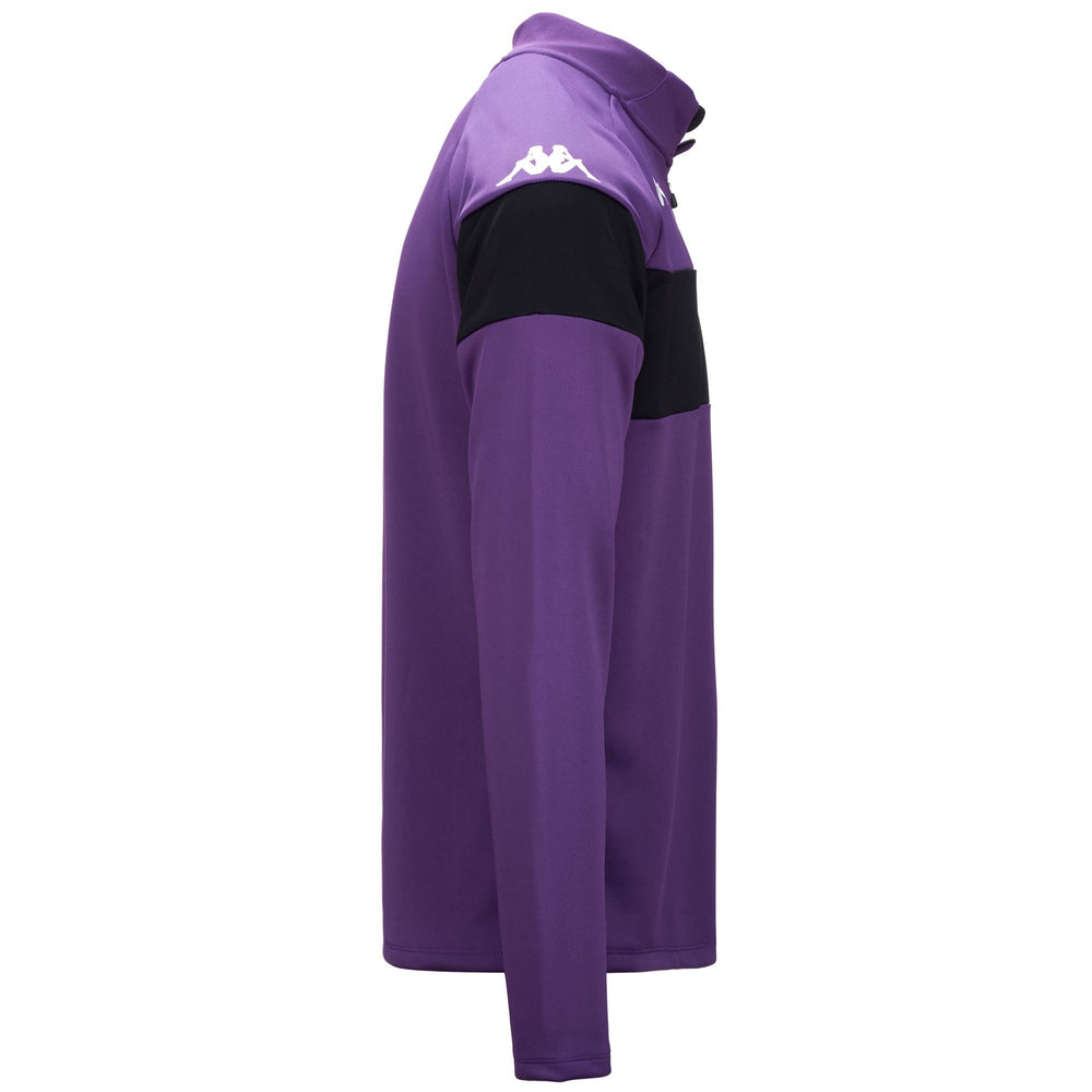 Violet Men's Slim Fit Training Fleece Jumper with Half Zip 02