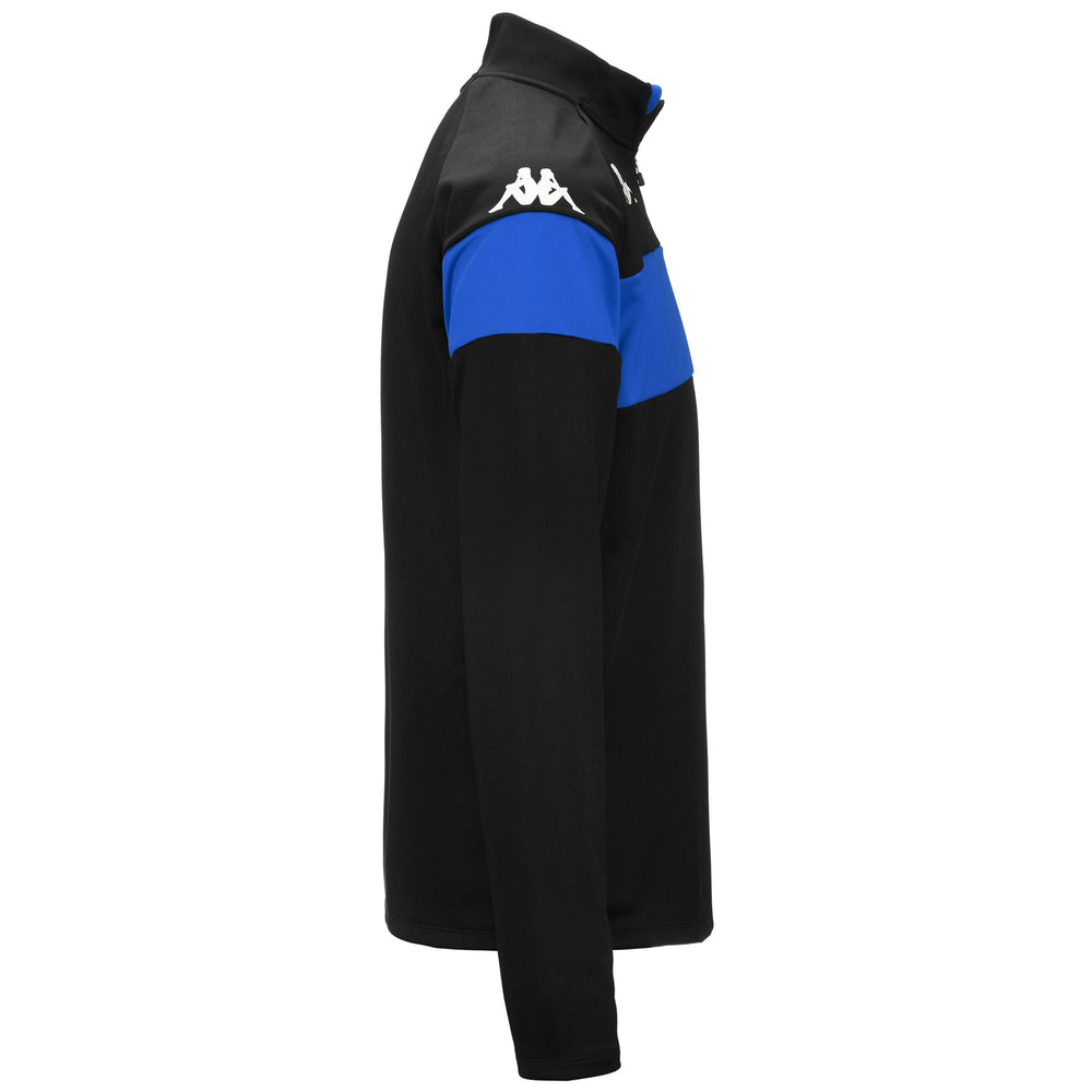 Black Men's Slim Fit Training Fleece Jumper with Half Zip 02