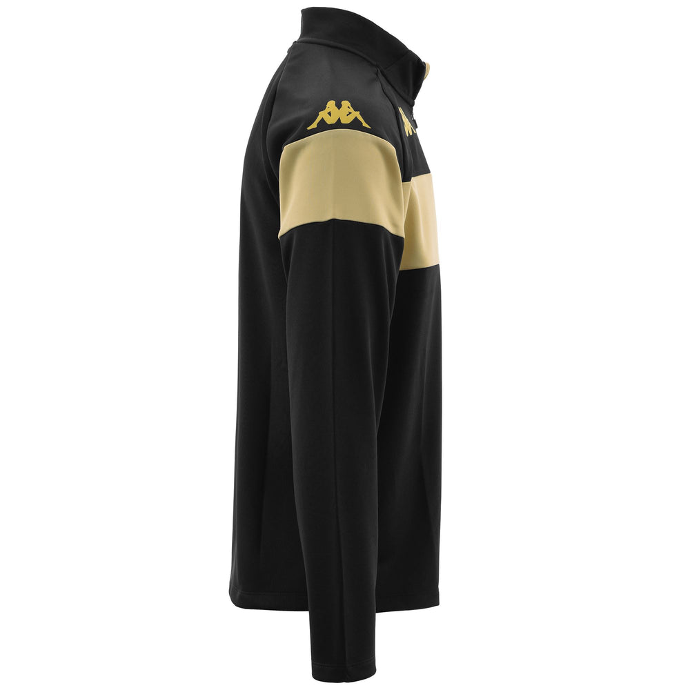 Black Men's Slim Fit Training Fleece Jumper with Half Zip 02