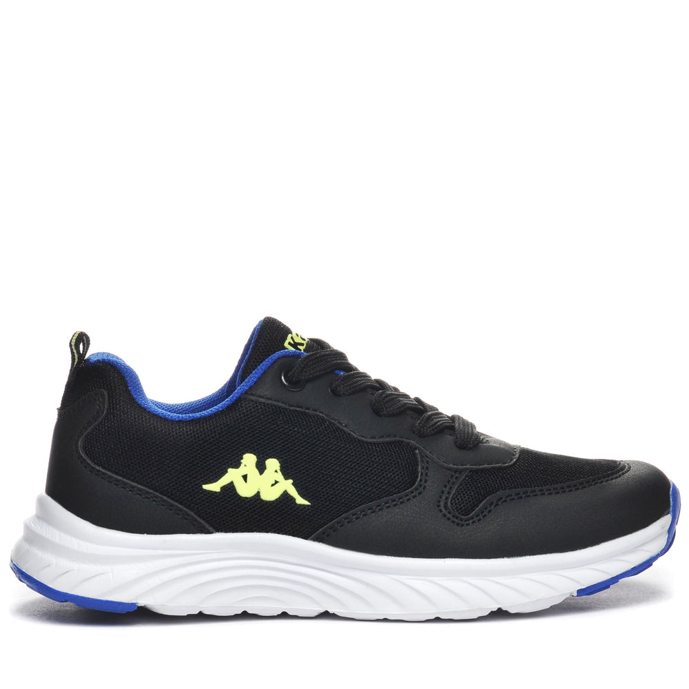 Zapatillas bajas negras y verdes para niños para caminar 02