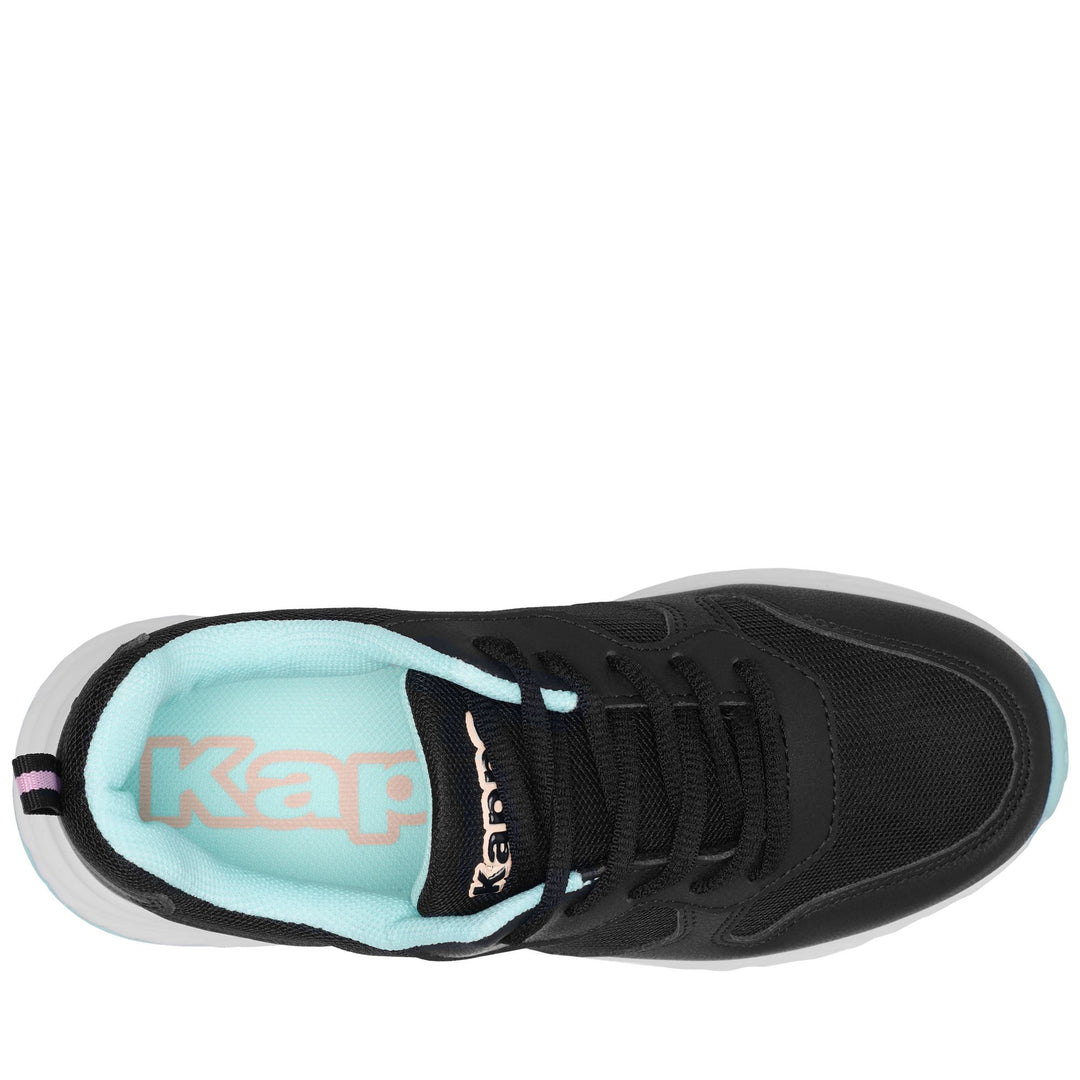 Sneakers basse unisex per bambini, nere e rosa main