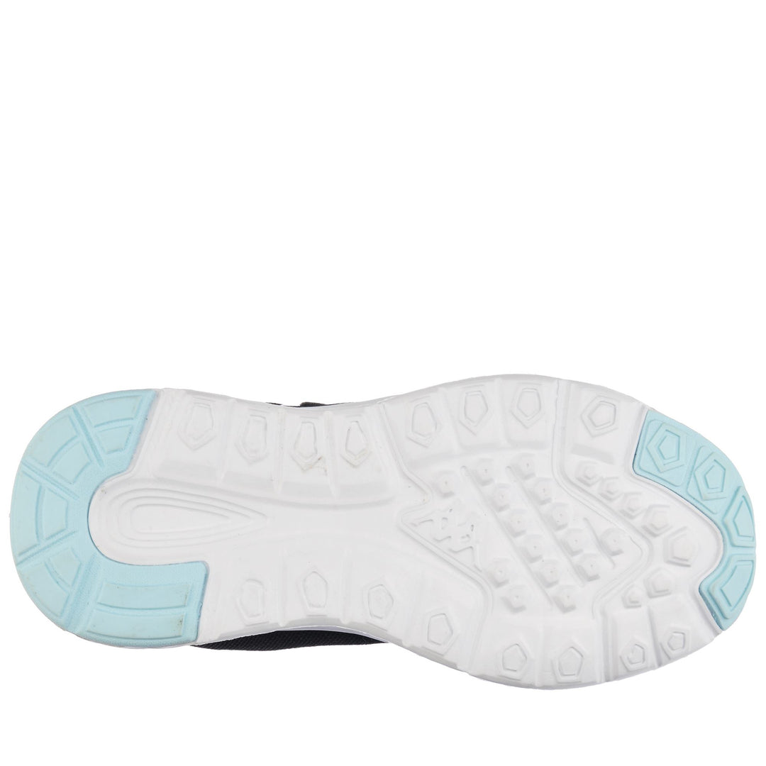 Sneakers basse unisex nere e rosa per bambini con chiusura elastica in pizzo main