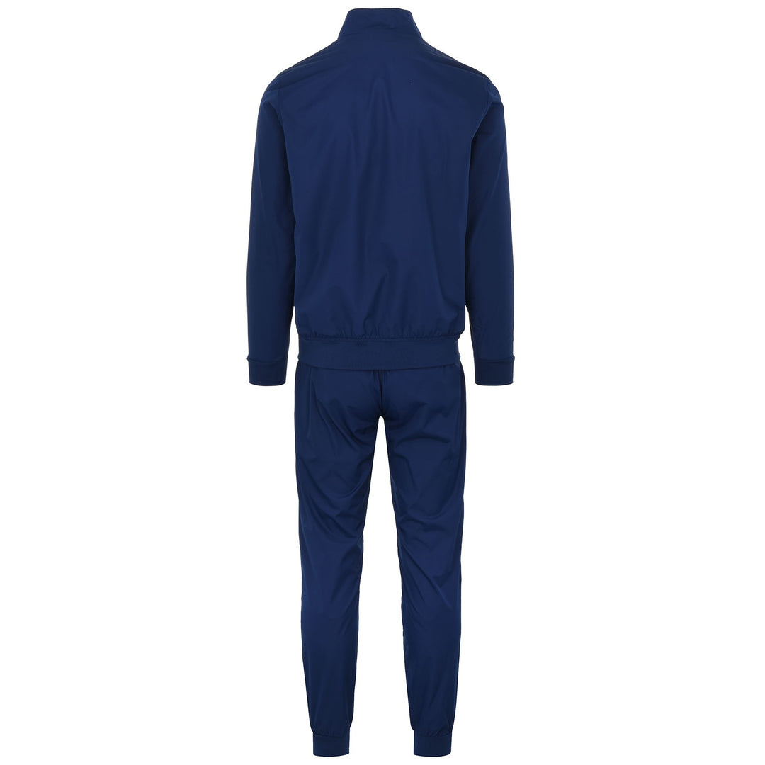 Survêtement bleu pour homme, coupe classique, en tissu tissé main