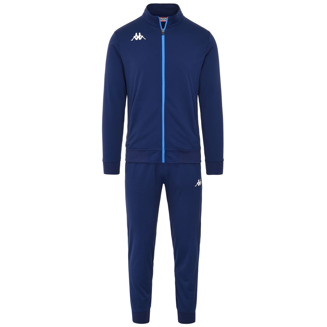 Survêtement bleu pour homme, coupe ajustée, en tissu tricot 01