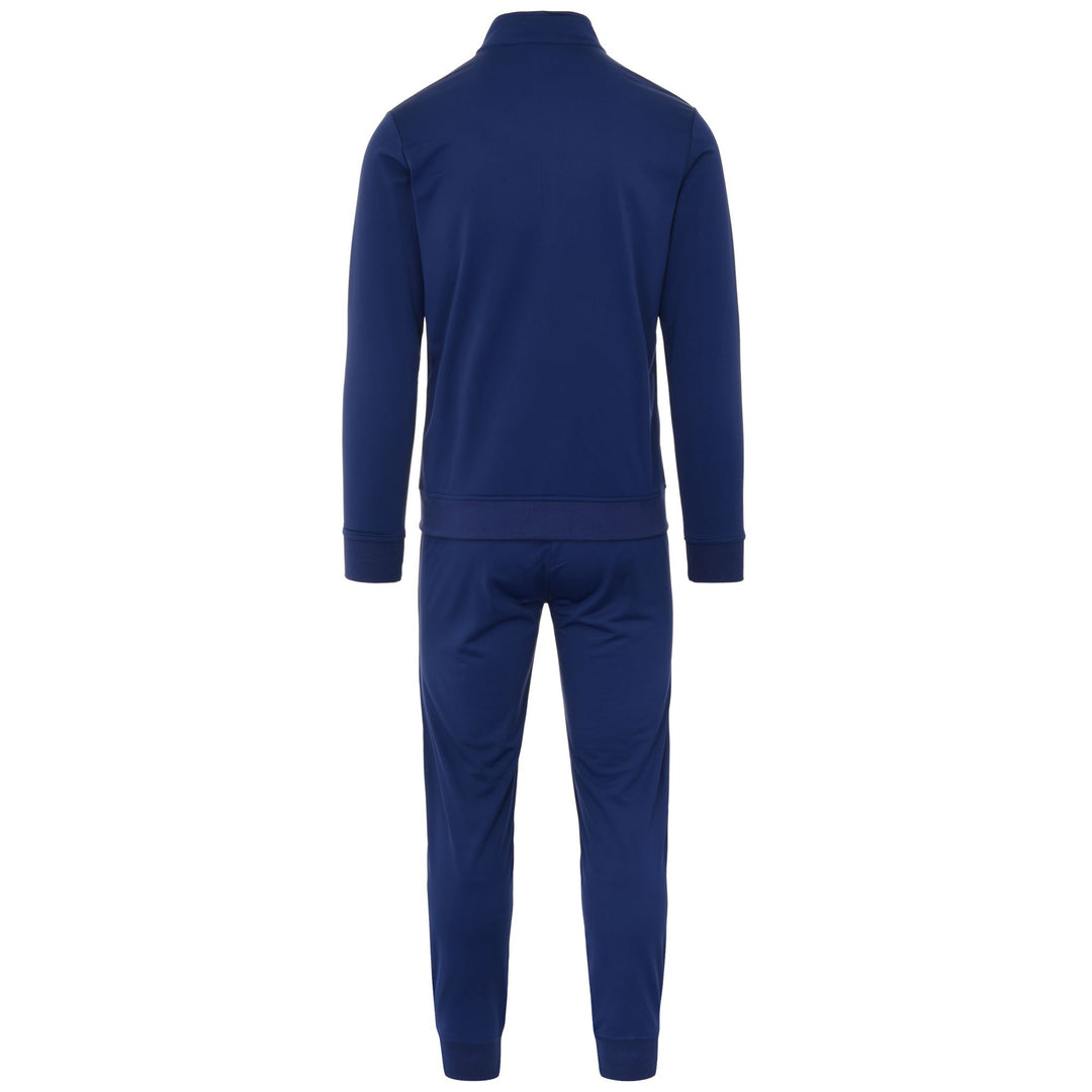 Survêtement bleu pour homme, coupe ajustée, en tissu tricot main