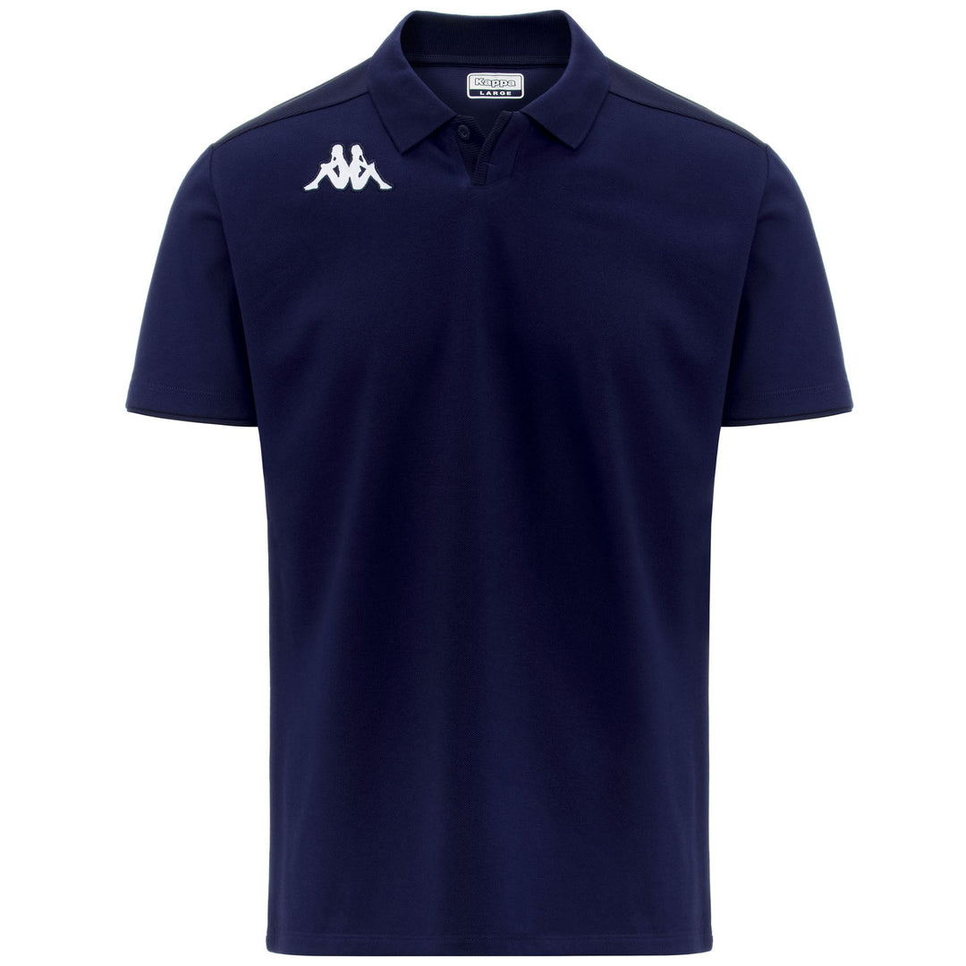 Blue Men's Slim Fit Polo Shirt in Piquè Fabric for Soccer 01