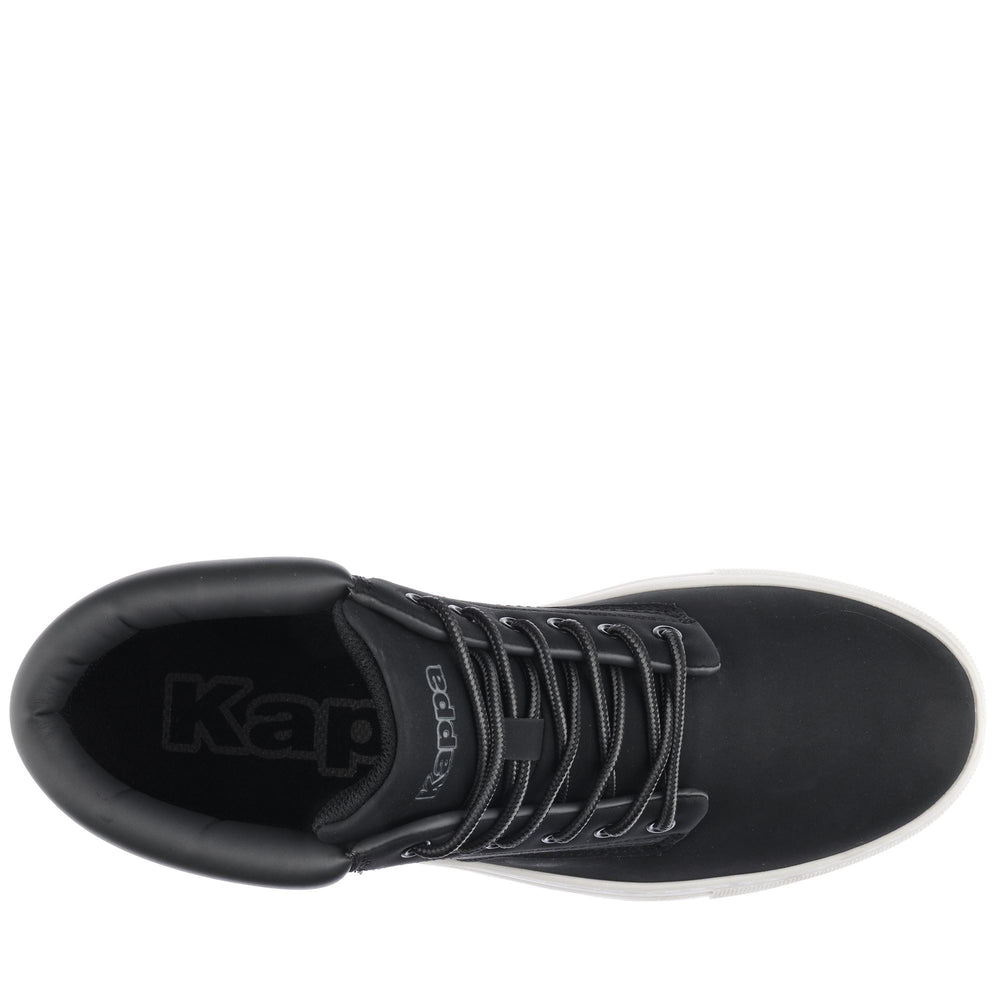 Black Grey Men's Laced Ankle Boots for Walking 02