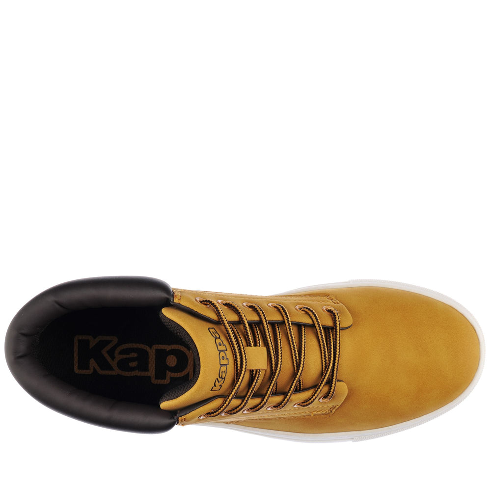 Tan Yellow Men's Laced Ankle Boots for Walking 02