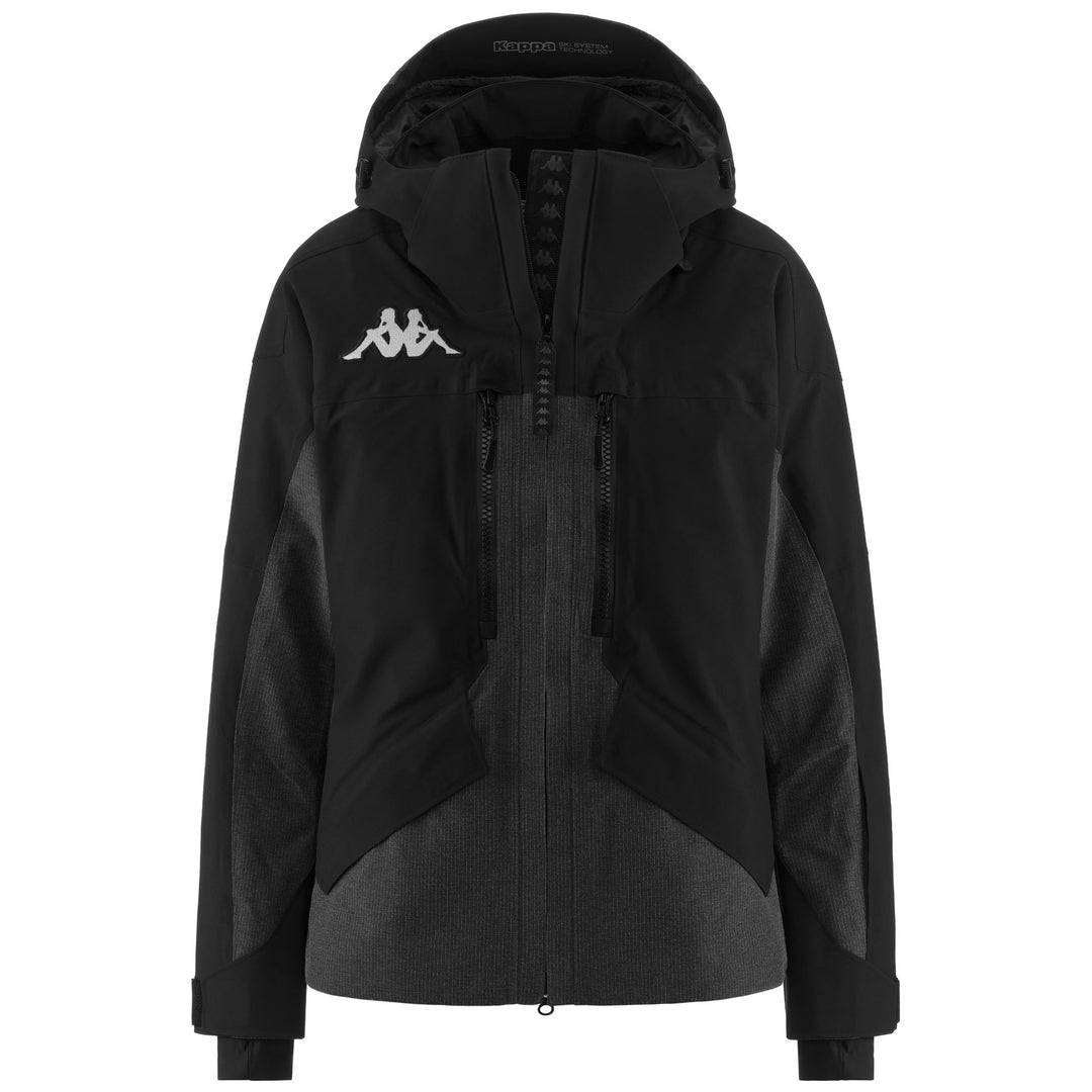 Chaqueta corta de esquí negra para mujer con protección contra el agua. main