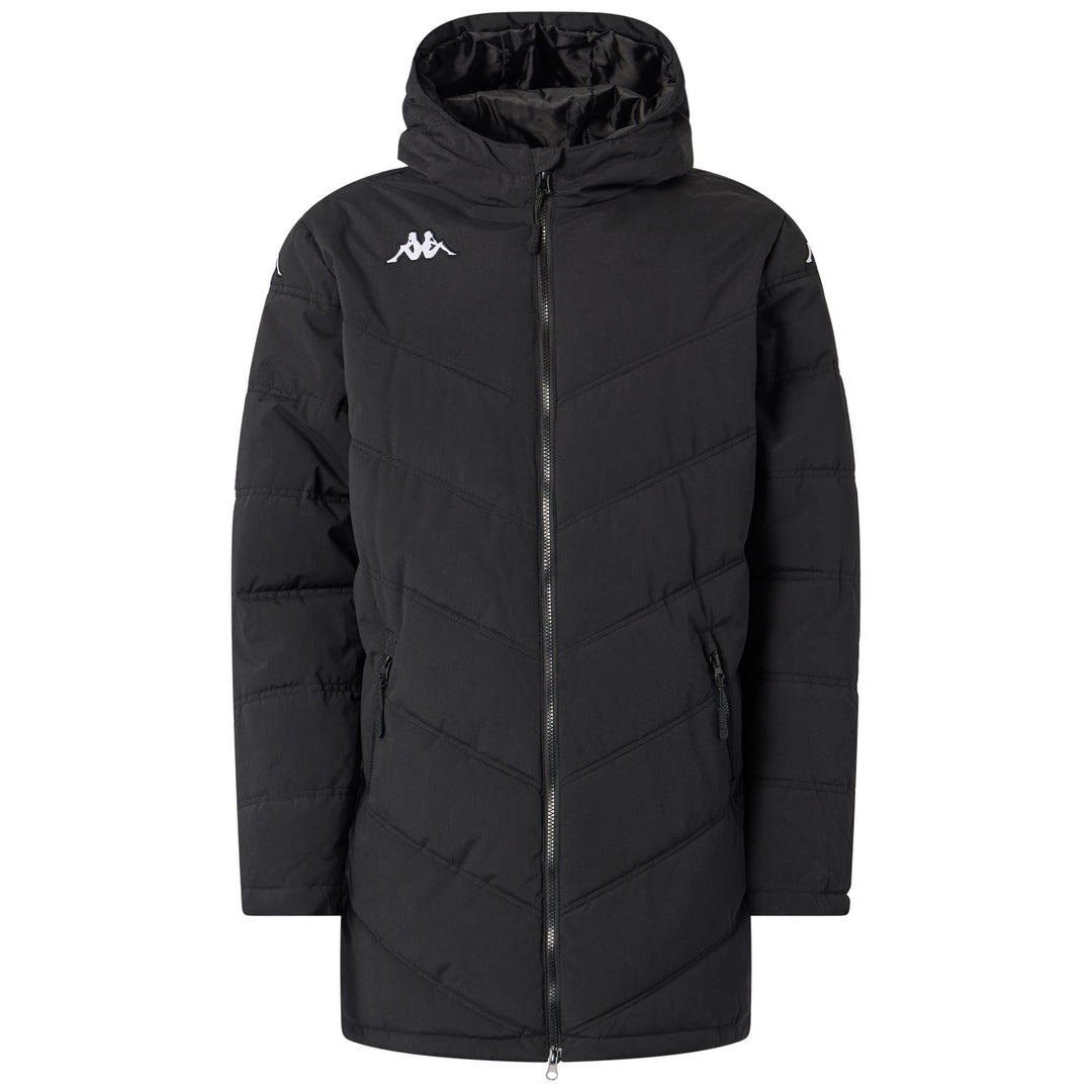 Chaqueta de entrenamiento de fútbol negra para hombre con acolchado 01
