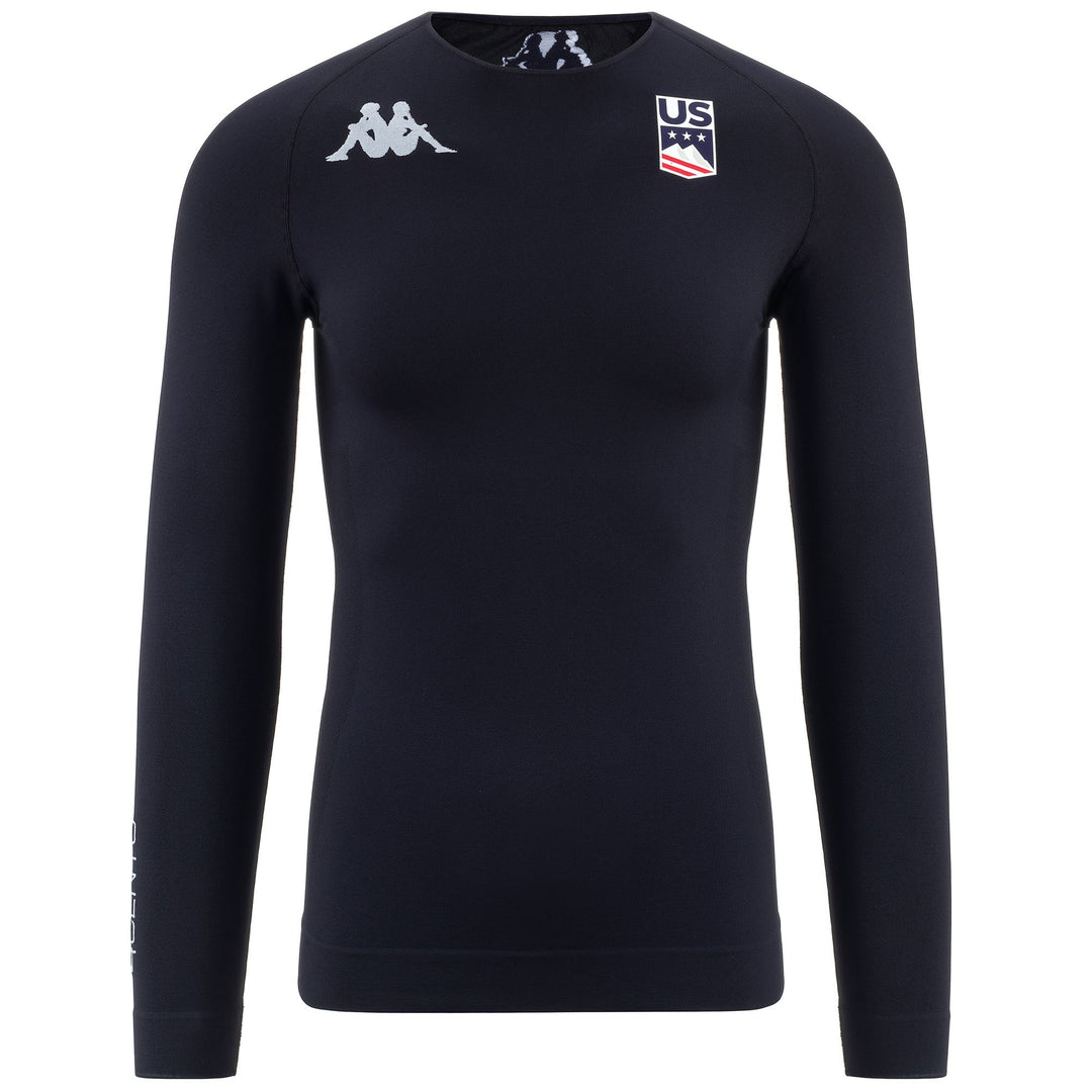 Blue Unisex Ski Long Sleeve Base Layer slim fit 01