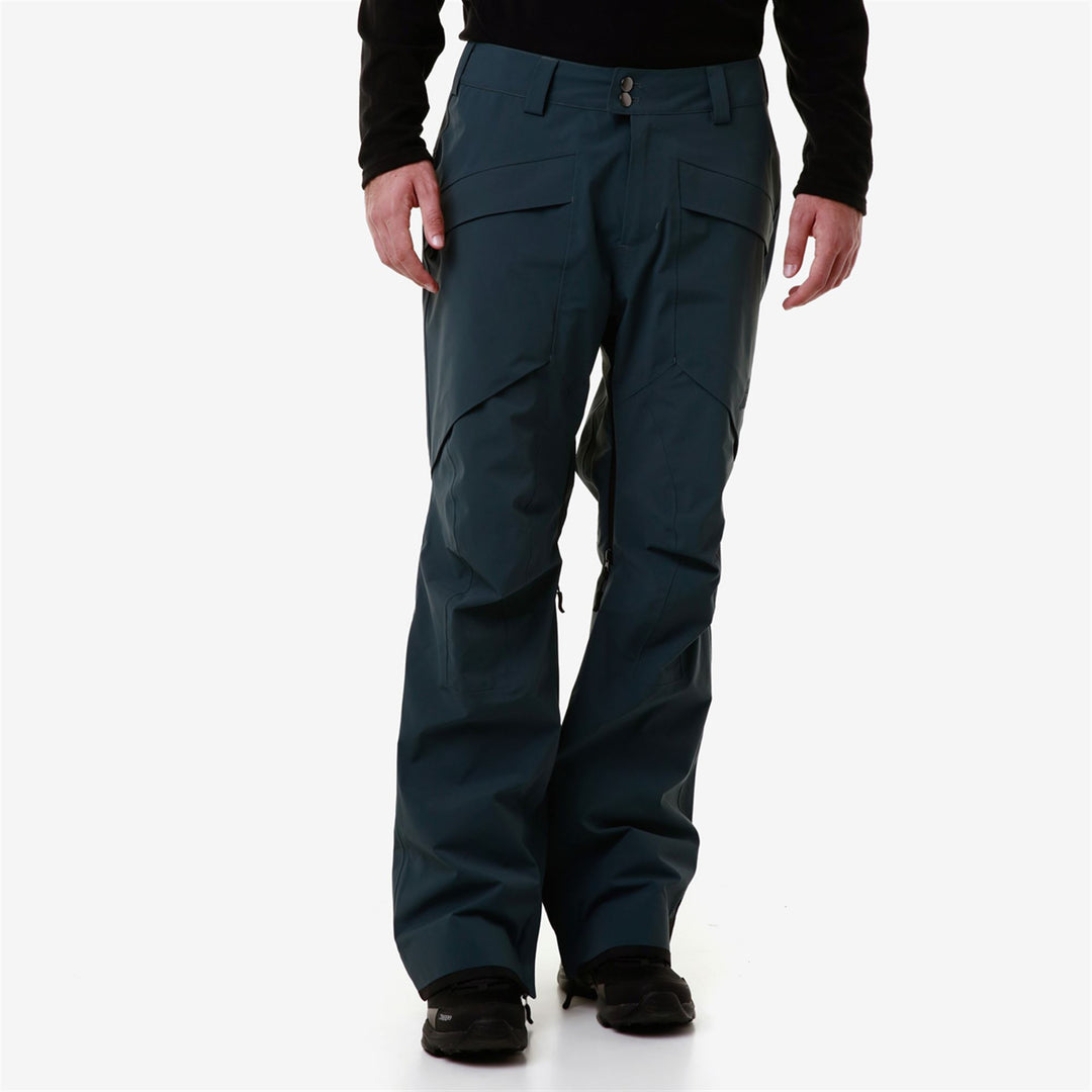 Pantalon de ski gris pour homme, coupe oversize, avec protection contre l'eau et le froid. main