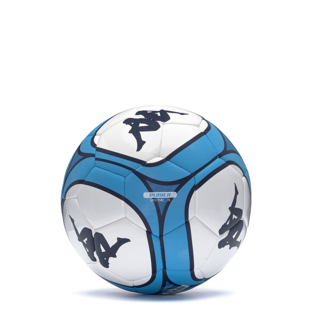 White and Blue LT Unisex Soccer Ball with 32 Panels 01