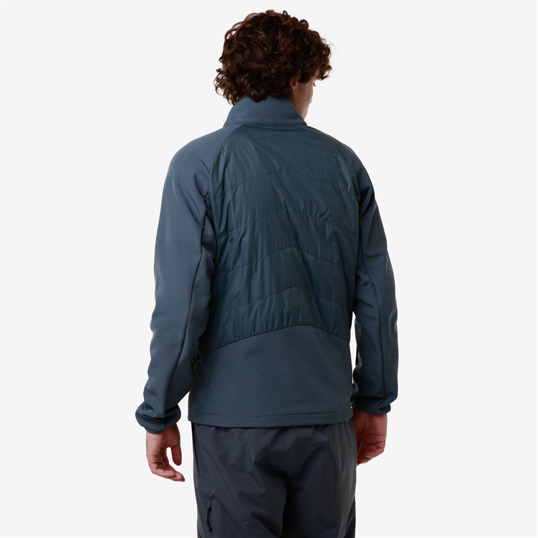 Grey Black Unisex Ski Jacket with Padded Inserts and Water Protection main