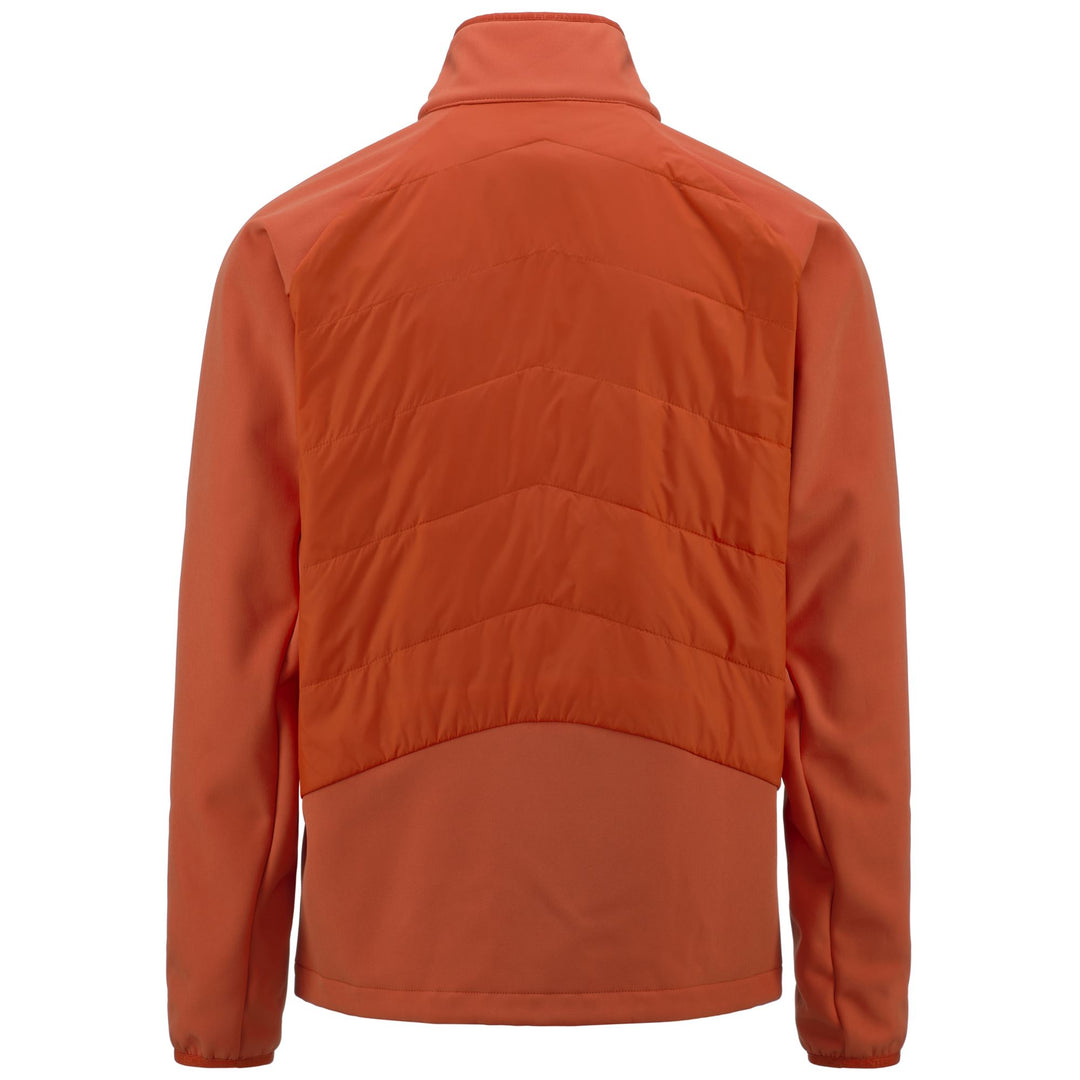 Veste de ski orange unisexe coupe ajustée avec empiècements rembourrés main