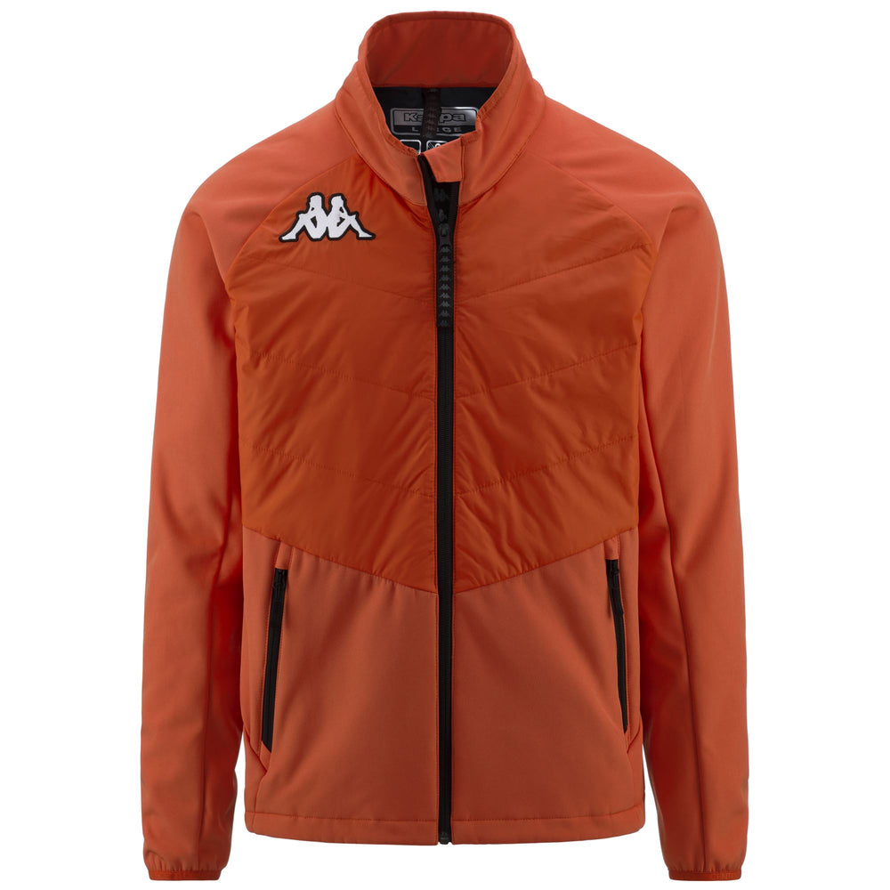 Veste de ski orange unisexe coupe ajustée avec empiècements rembourrés 02