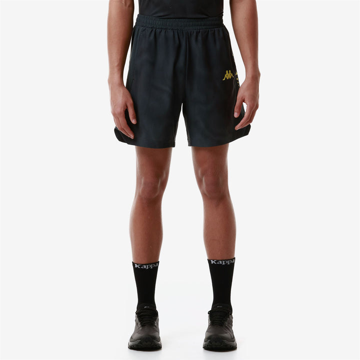 Shorts Man KOMBAT FUVU Sport  Shorts GREY SHADOW DK - BLACK MEL - BLACK Detail (jpg Rgb)			