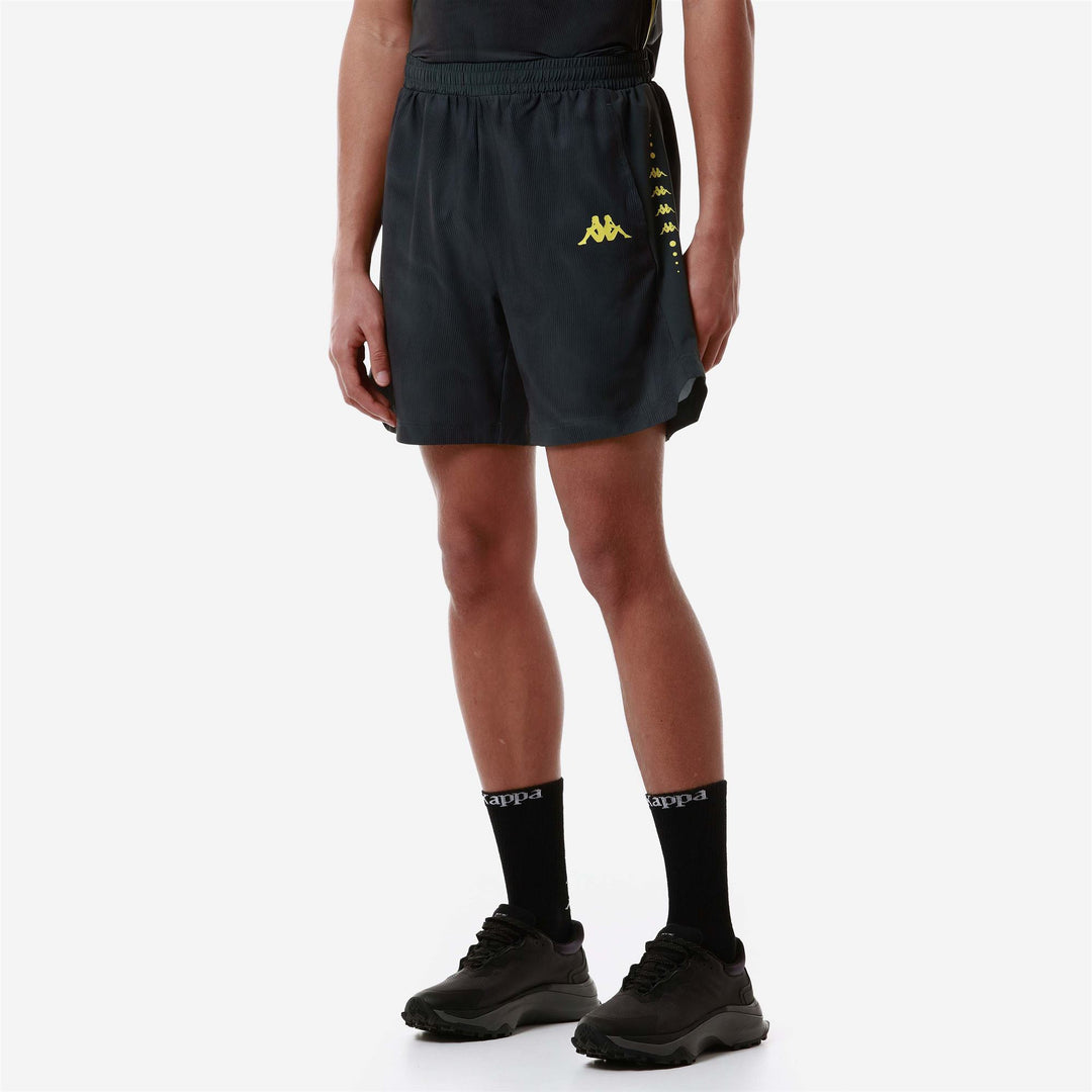 Shorts Man KOMBAT FUVU Sport  Shorts GREY SHADOW DK - BLACK MEL - BLACK Dressed Front Double		