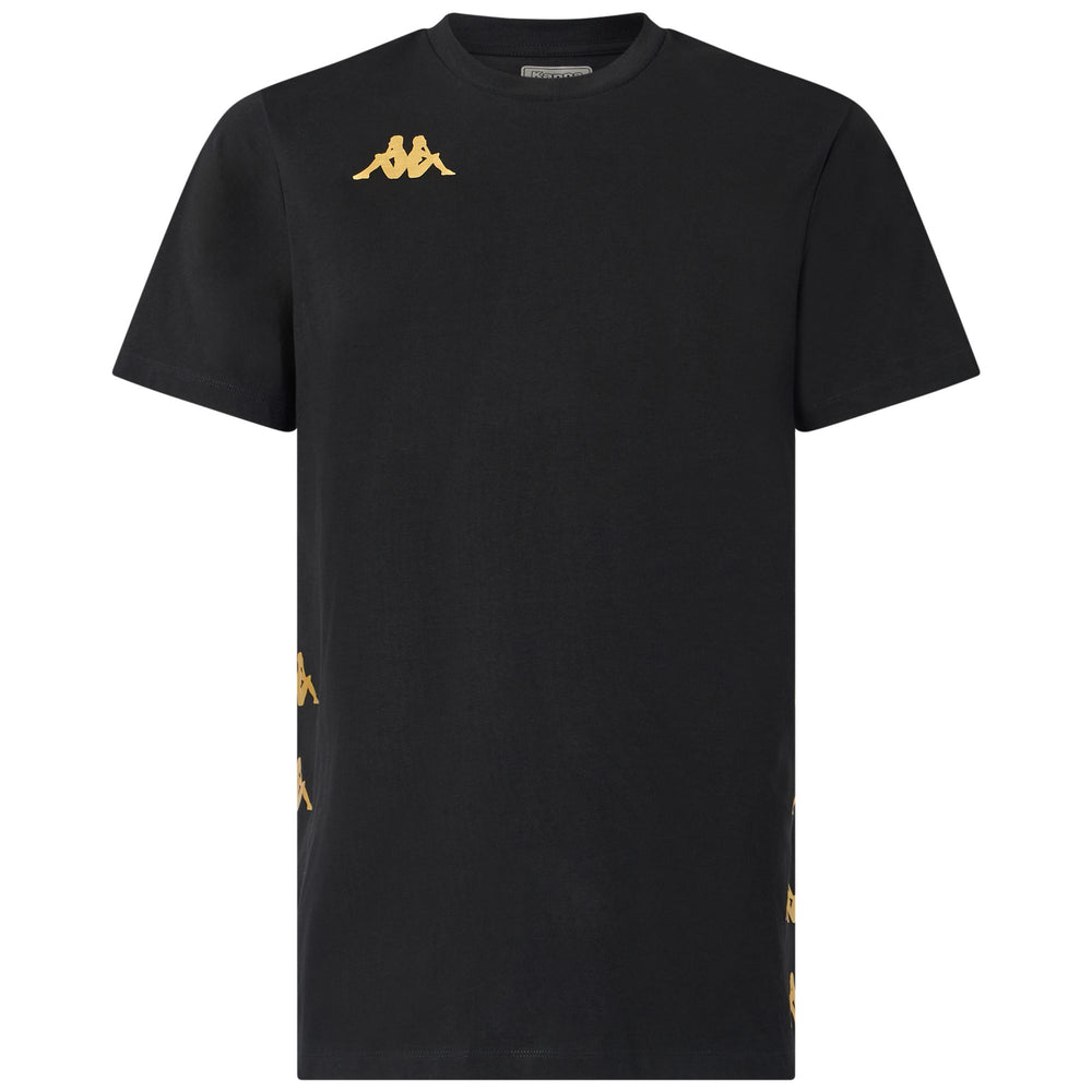 Black Men's Football T-Shirt with Jersey Fabric and Regular Fit 02